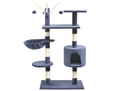 vidaXL Škrabadlo pre mačky so sisalovými stĺpikmi, 125 cm, tmavomodré