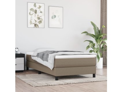 vidaXL Matrac s taštičkovými pružinami sivohnedý 80x200x20 cm látka