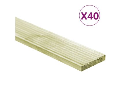 vidaXL Terasové dosky 40 ks 5,8 m² 1 m, impregnovaný borovicový masív