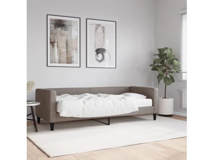 vidaXL Denná posteľ s matracom sivohnedá 80x200 cm látka