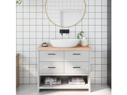 vidaXL Kúpeľňová doska 100x40x(2-4) cm neošetrený masív