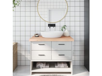 vidaXL Kúpeľňová doska 100x50x(2-6) cm neošetrený masív