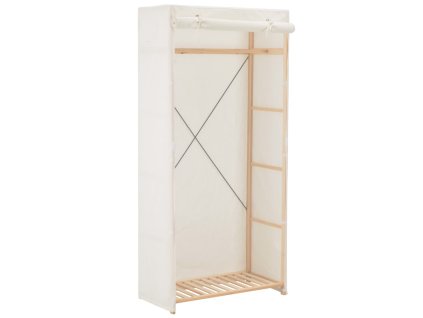 vidaXL Šatník biely 79x40x170 cm látkový