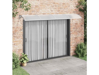 vidaXL Vchodová strieška sivá a priehľadná 350x75 cm polykarbonát