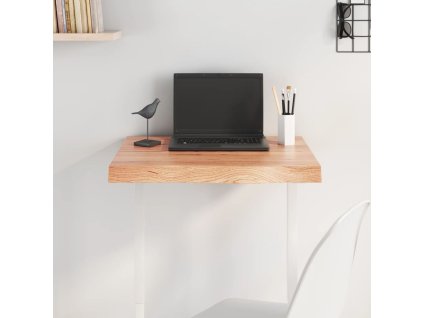 vidaXL Stolová doska bledohnedá 60x60x(2-6) cm ošetrený masívny dub