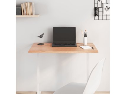 vidaXL Stolová doska bledohnedá 80x60x2 cm ošetrený dubový masív