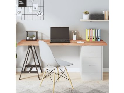 vidaXL Stolová doska bledohnedá 160x60x(2-4) cm ošetrený masívny dub