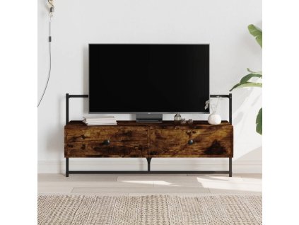 vidaXL TV skrinka nástenná dymový dub 100,5x30x51 cm kompozitné drevo