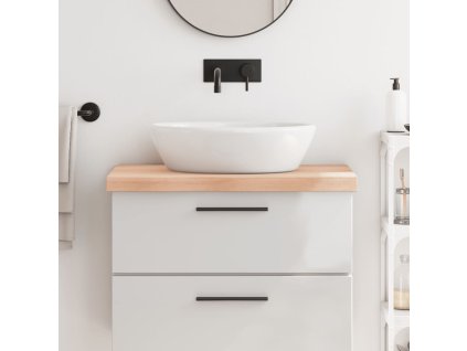 vidaXL Kúpeľňová doska 80x60x(2-6) cm neošetrený masív