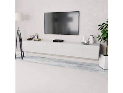 vidaXL TV skrinky 2 ks, kompozitné drevo 120x40x34 cm, lesklé biele
