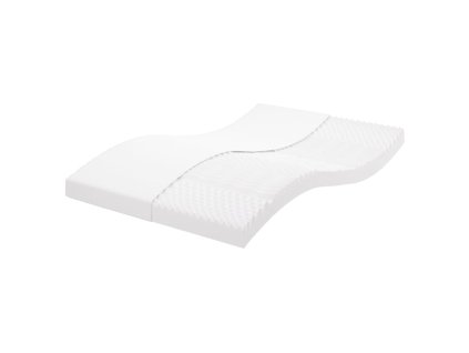 vidaXL Penový matrac biely 140x190 cm 7 zón tvrdosť 20 ILD