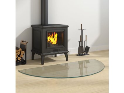 vidaXL Krbová sklenená doska polkruhová 1000x500 mm