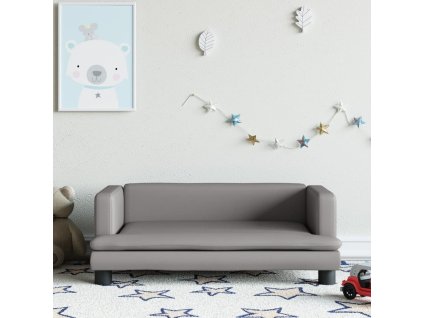 vidaXL Detská pohovka krémová 80x45x30 cm umelá koža