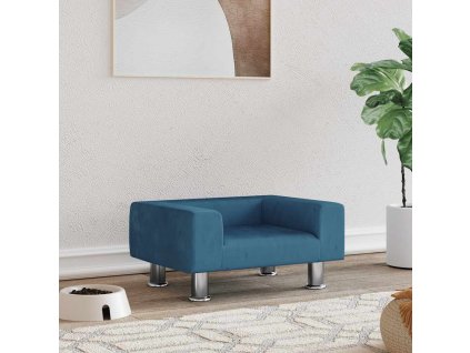 vidaXL Pelech pre psa modrý 50x40x26,5 cm zamat