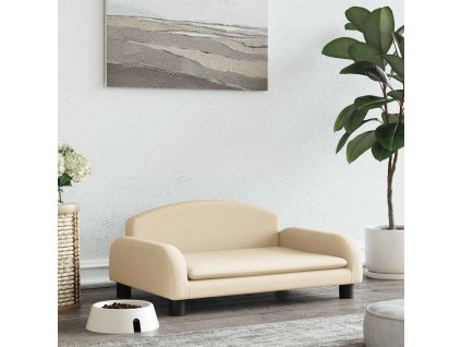 vidaXL Pelech pre psa krémový 70x45x30 cm látka