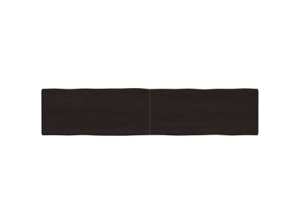 vidaXL Stolová doska tmavohnedá 180x40x(2-4)cm ošetrený masív hrany