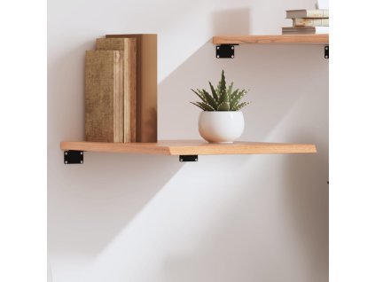 vidaXL Nástenná polica bledohnedá 40x50x2 cm ošetrený dubový masív