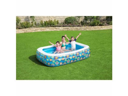 Bestway Detský nafukovací bazén modrý 229x152x56 cm