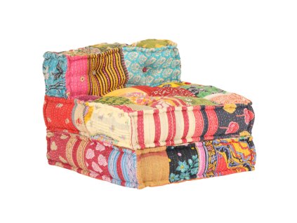 vidaXL Modulárna taburetka, patchwork, látka