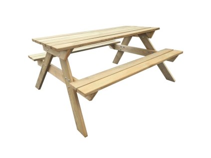 vidaXL Piknikový stôl 150x135x71,5 cm, drevo