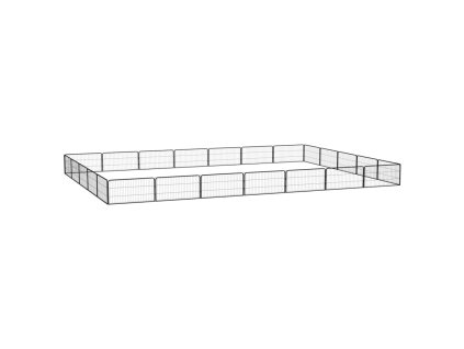 vidaXL Ohrádka pre psov 20 panelov čierna 100x50 cm práškovaná oceľ