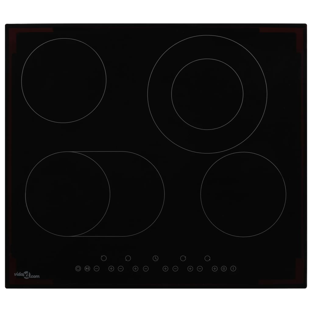vidaXL Keramická varná doska so 4 platničkami dotykové ovládanie 6600W