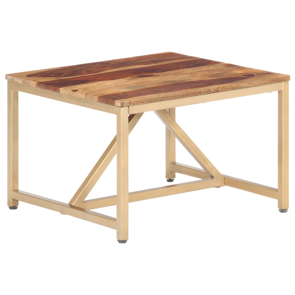 vidaXL Odkladací stolík 60x60x40 cm masívne sheeshamové drevo