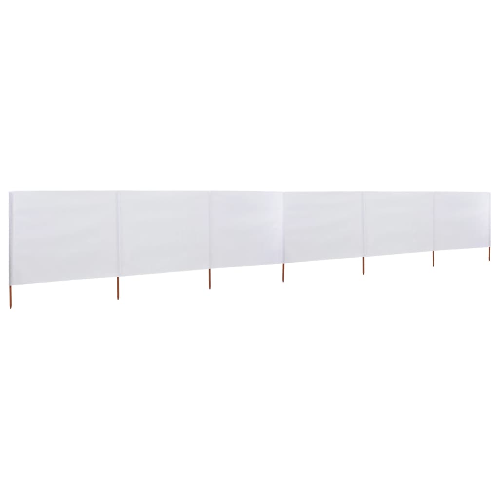 vidaXL 6-panelová zábrana proti vetru biela 800x80 cm látková
