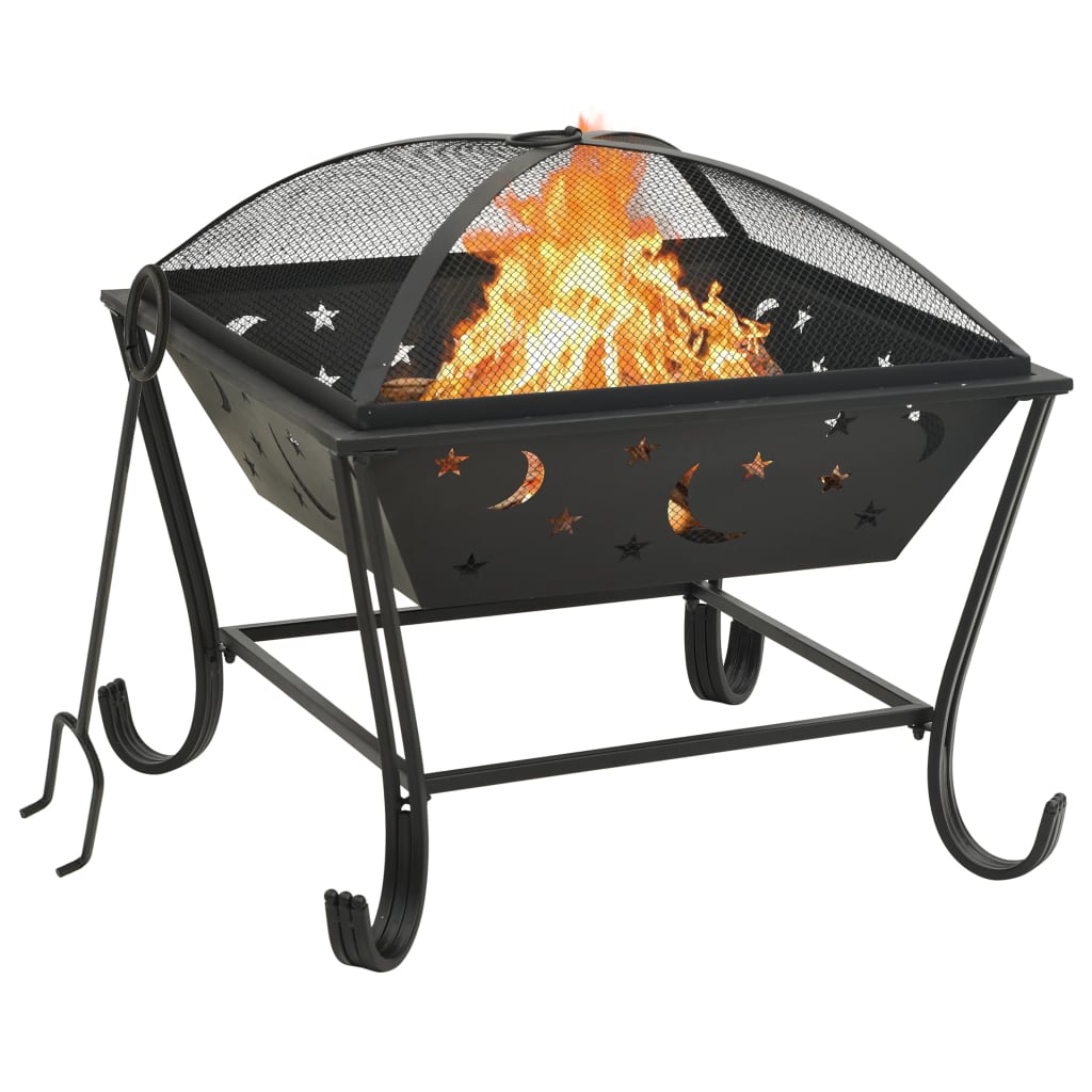 vidaXL Prenosné ohnisko s kutáčom 62 cm XXL oceľ