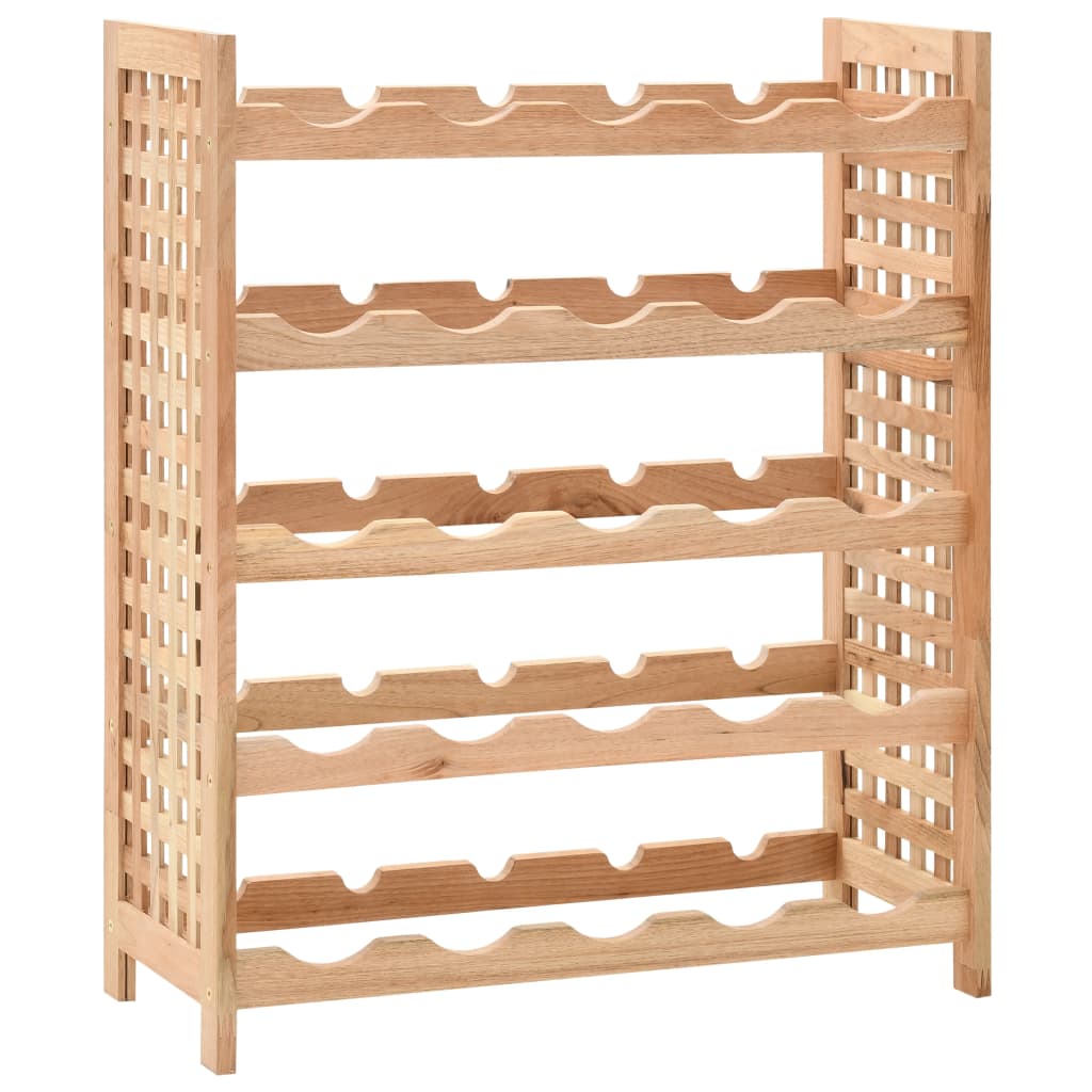 vidaXL Stojan na víno na 25 fliaš, orechový masív 63x25x73 cm