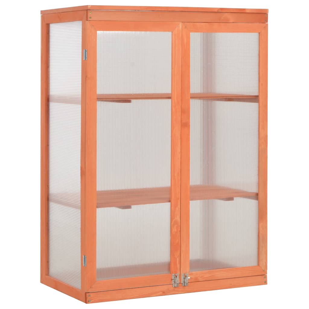 vidaXL Skleník, drevo 75x47x109 cm