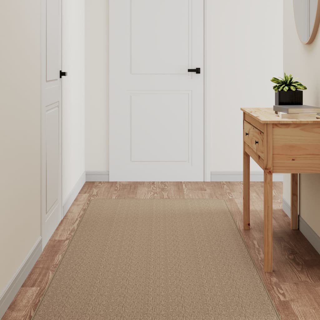 vidaXL Behúň na koberce sisalový vzhľad pieskový 80x300 cm