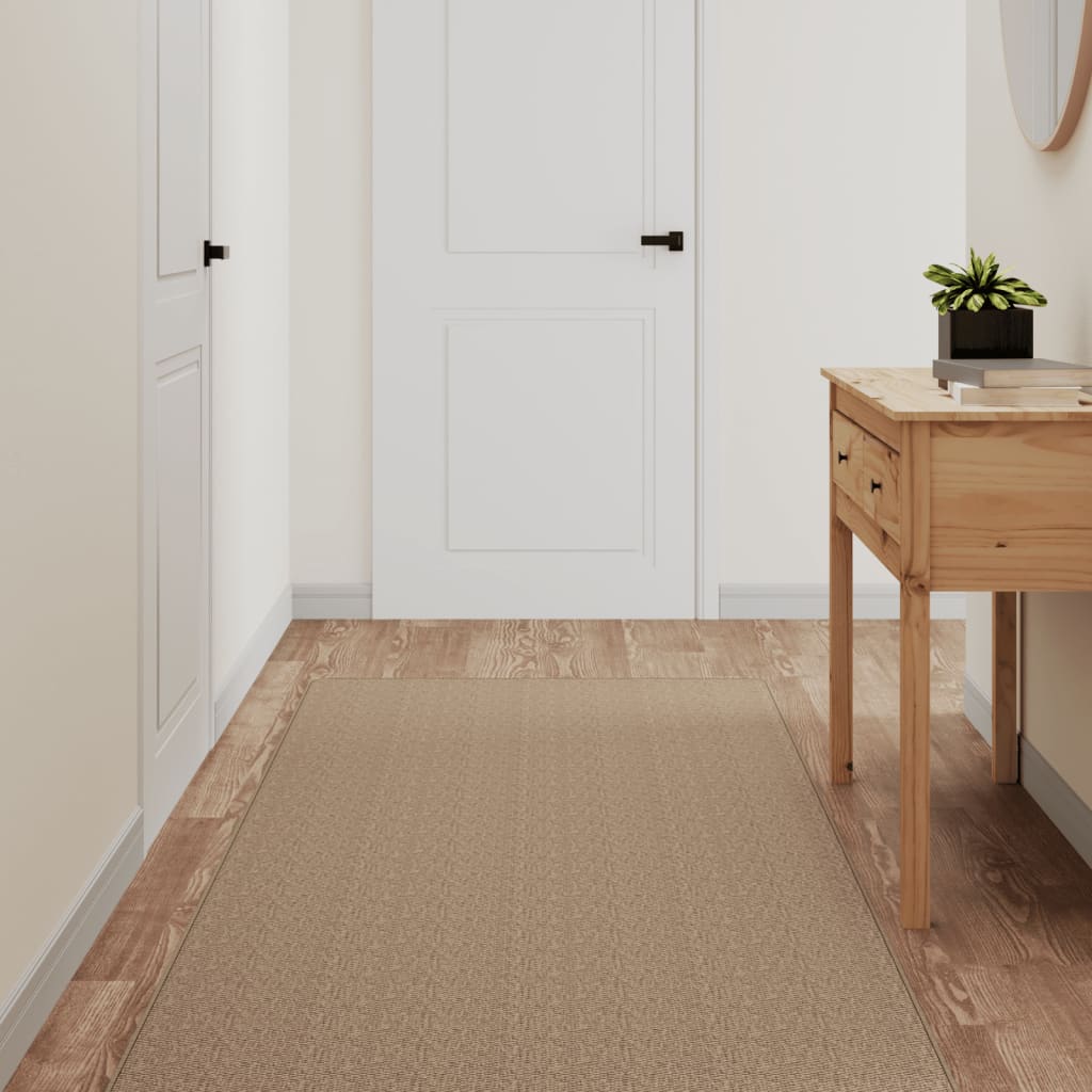 vidaXL Behúň koberec sisalový vzhľad pieskový 80x250 cm