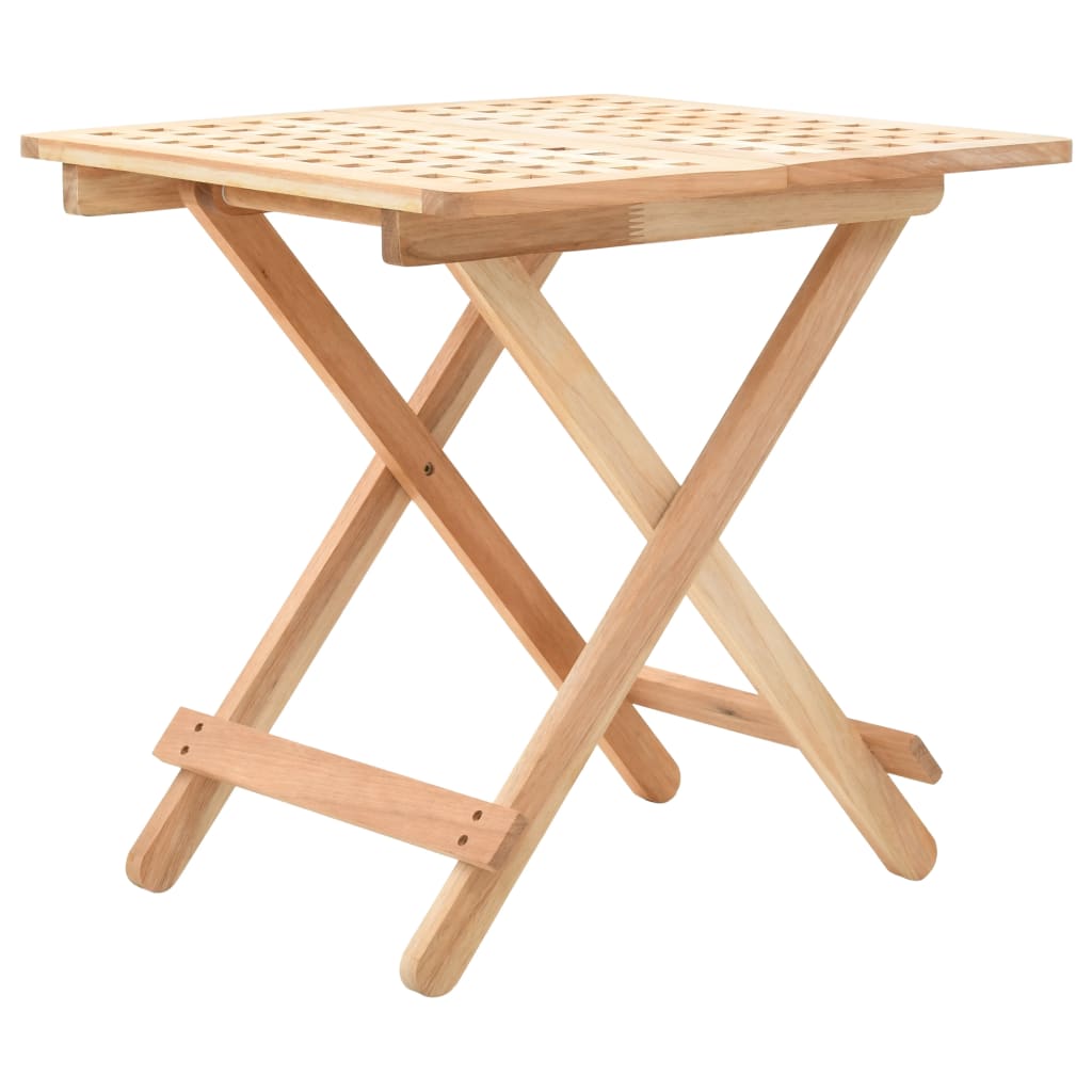 vidaXL Skladací príručný stolík z orechového dreva 50x50x49 cm