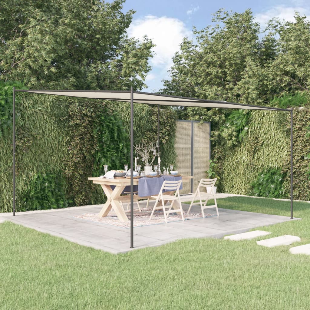 vidaXL Altánok biely 4x4 m 180 g/m² látka a oceľ