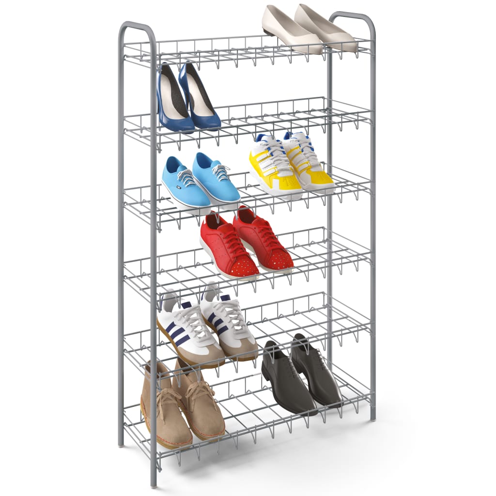 Metaltex Regál na topánky s 6 policami Shoe 6 strieborno-sivý