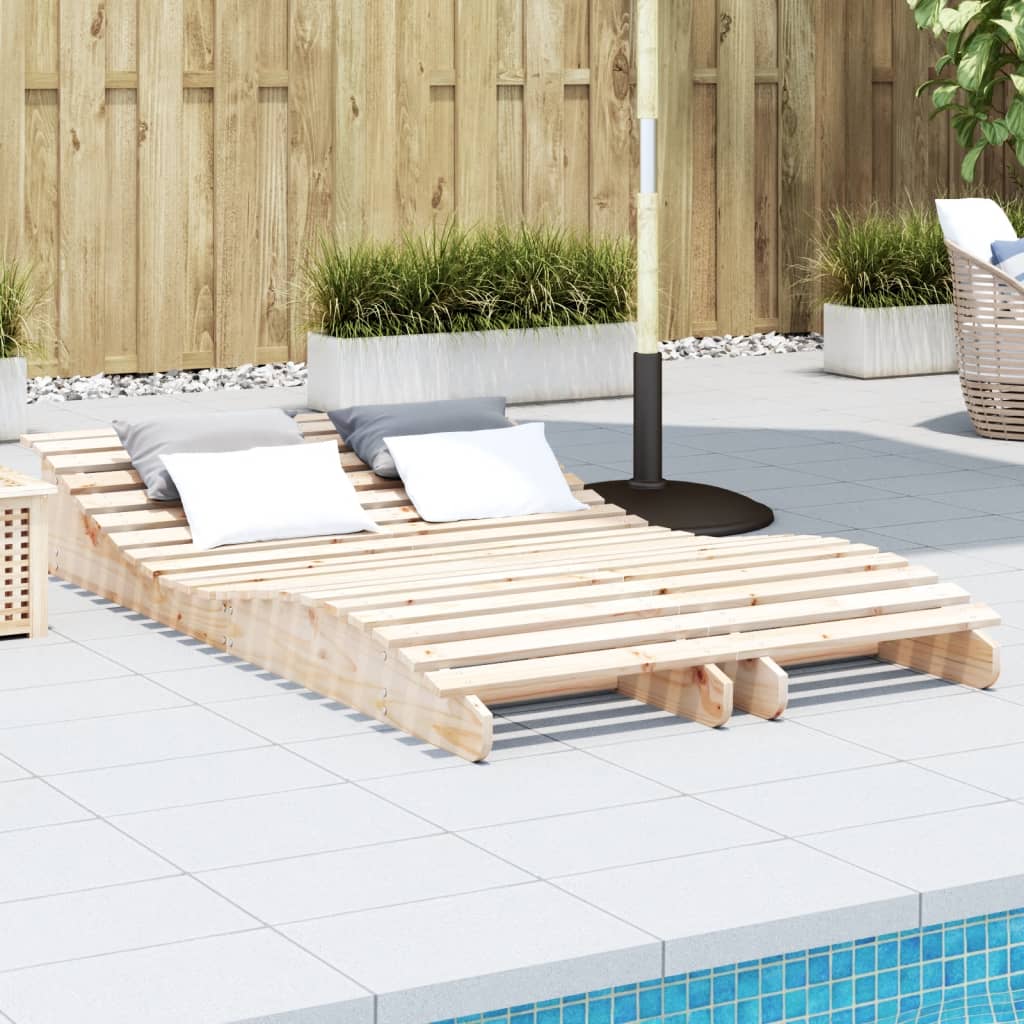 vidaXL Lehátka na opaľovanie 2 ks 205x60x31,5 cm masív borovica