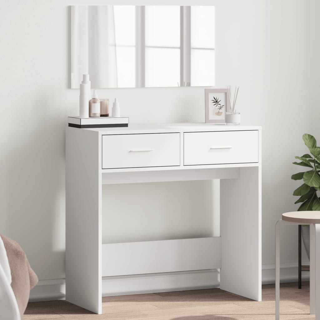 vidaXL Toaletný stolík so zrkadlom biely 80x39x80 cm