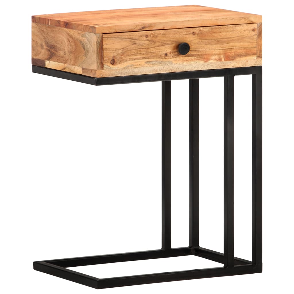 vidaXL Príručný stolík v tvare U 45x30x61 cm, akáciový masív
