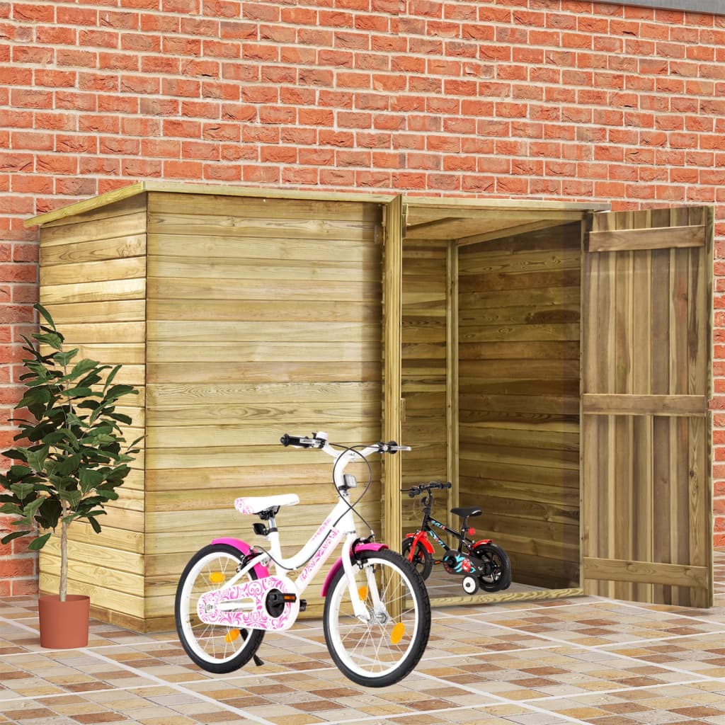 vidaXL Prístrešok na bicykle 232x110x170 cm impregnované borovicové drevo