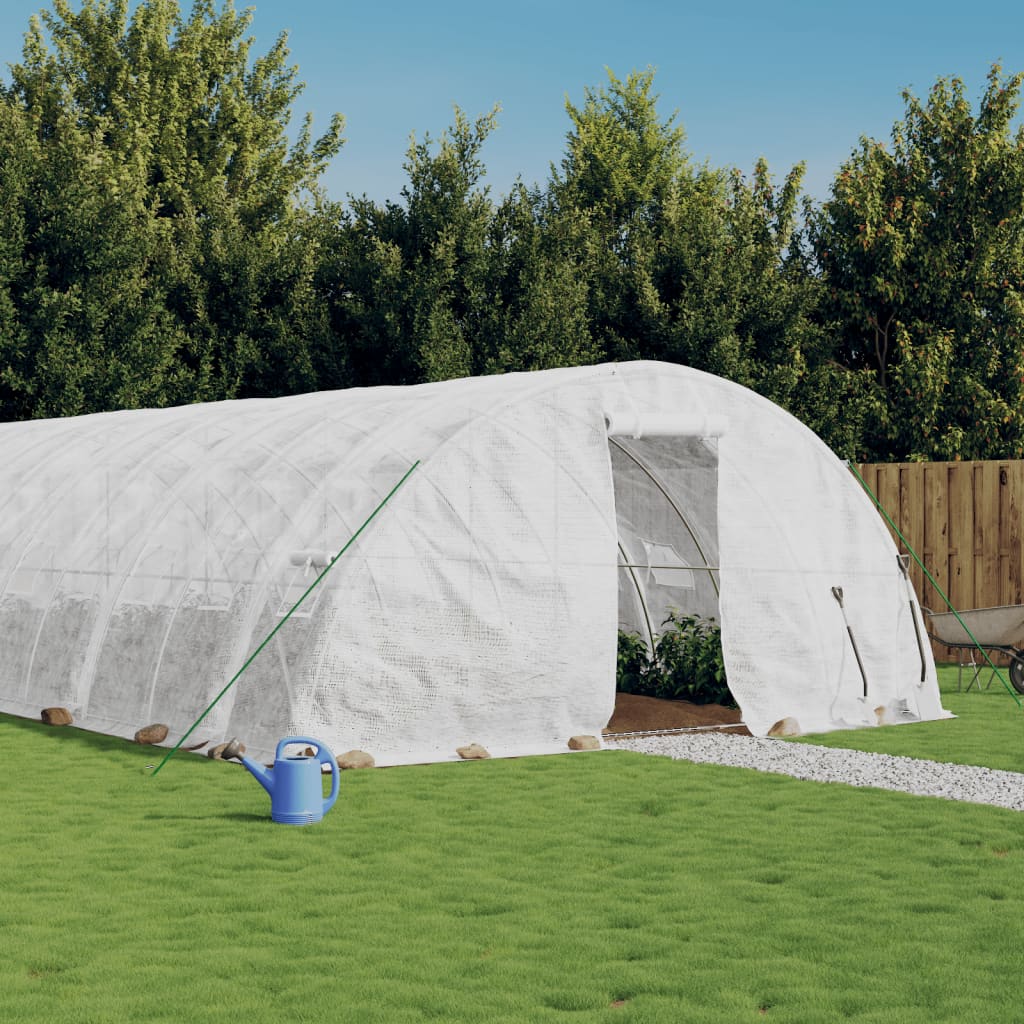 vidaXL Fóliovník s oceľovým rámom zelený 70 m² 14x5x2,3 m