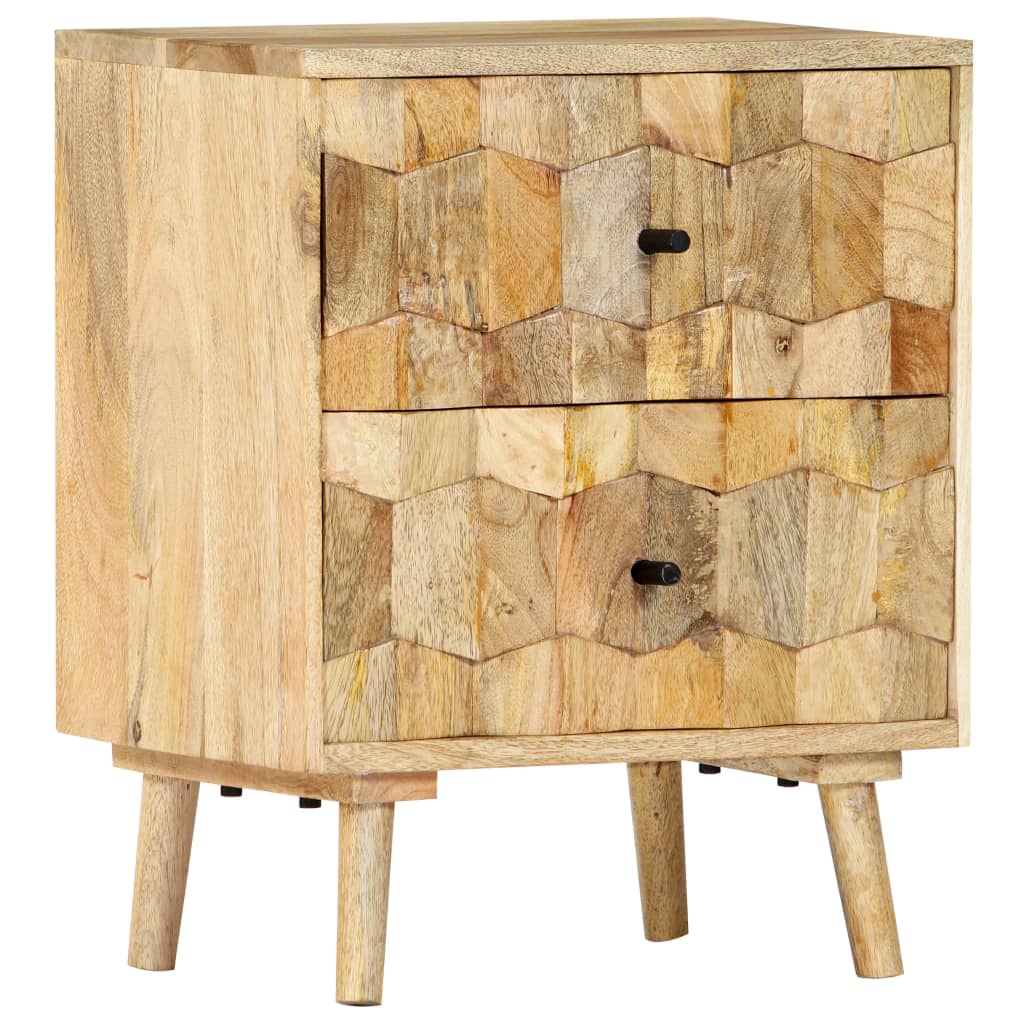 vidaXL Nočný stolík 40x30x50 cm, mangový masív