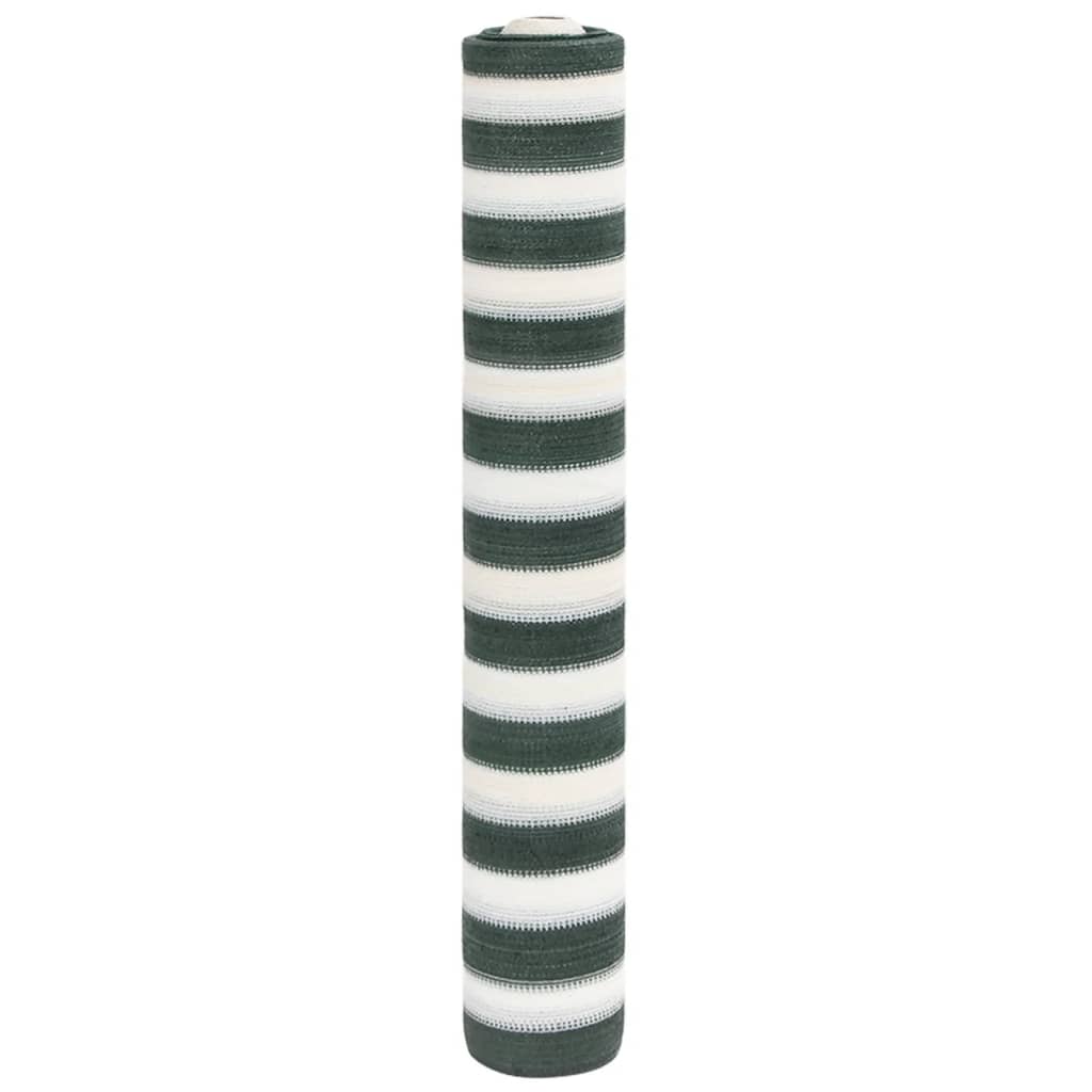 vidaXL Tieniaca sieť zeleno-biela 2x50 m HDPE 75 g/m²