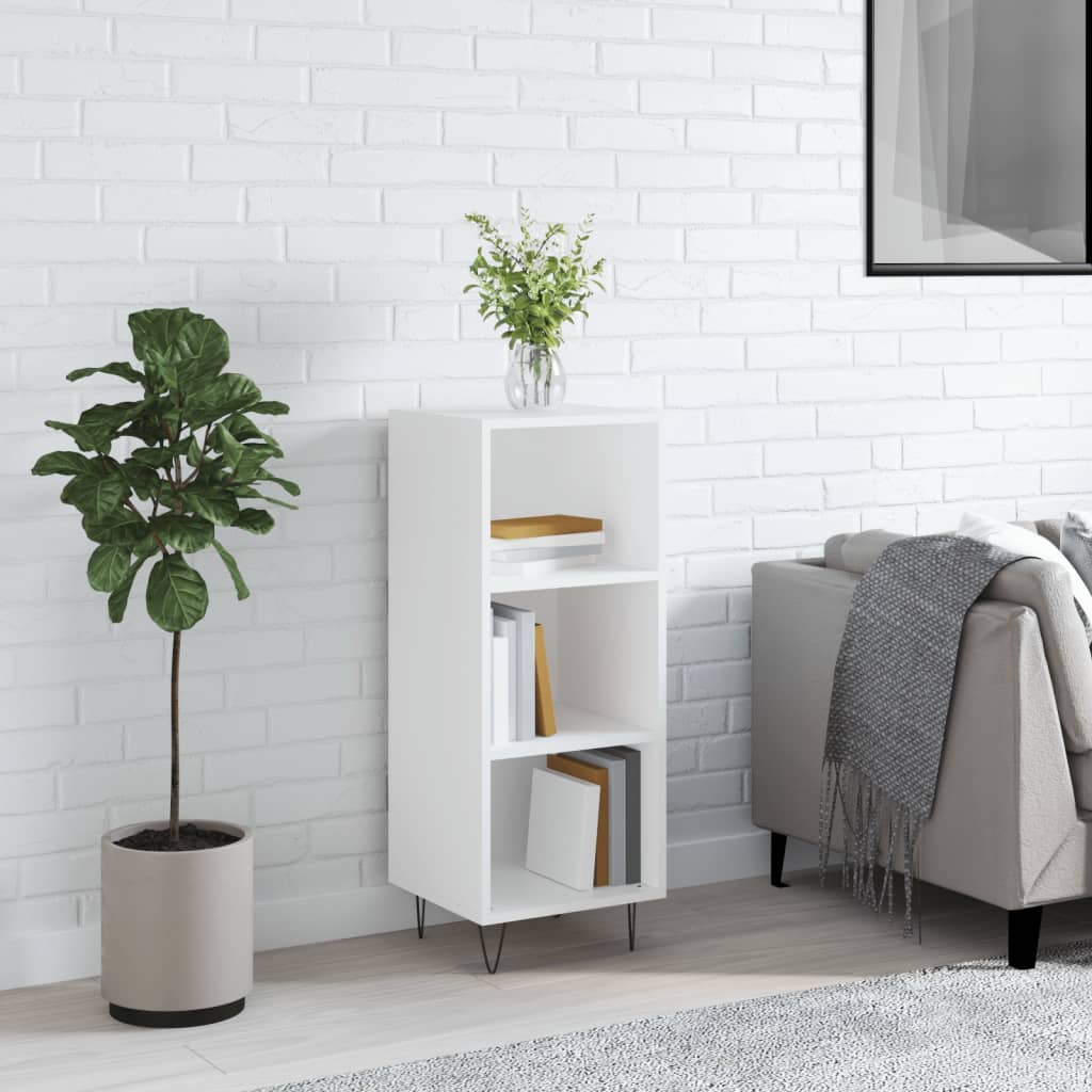 vidaXL Komoda biela 34,5x32,5x90 cm kompozitné drevo