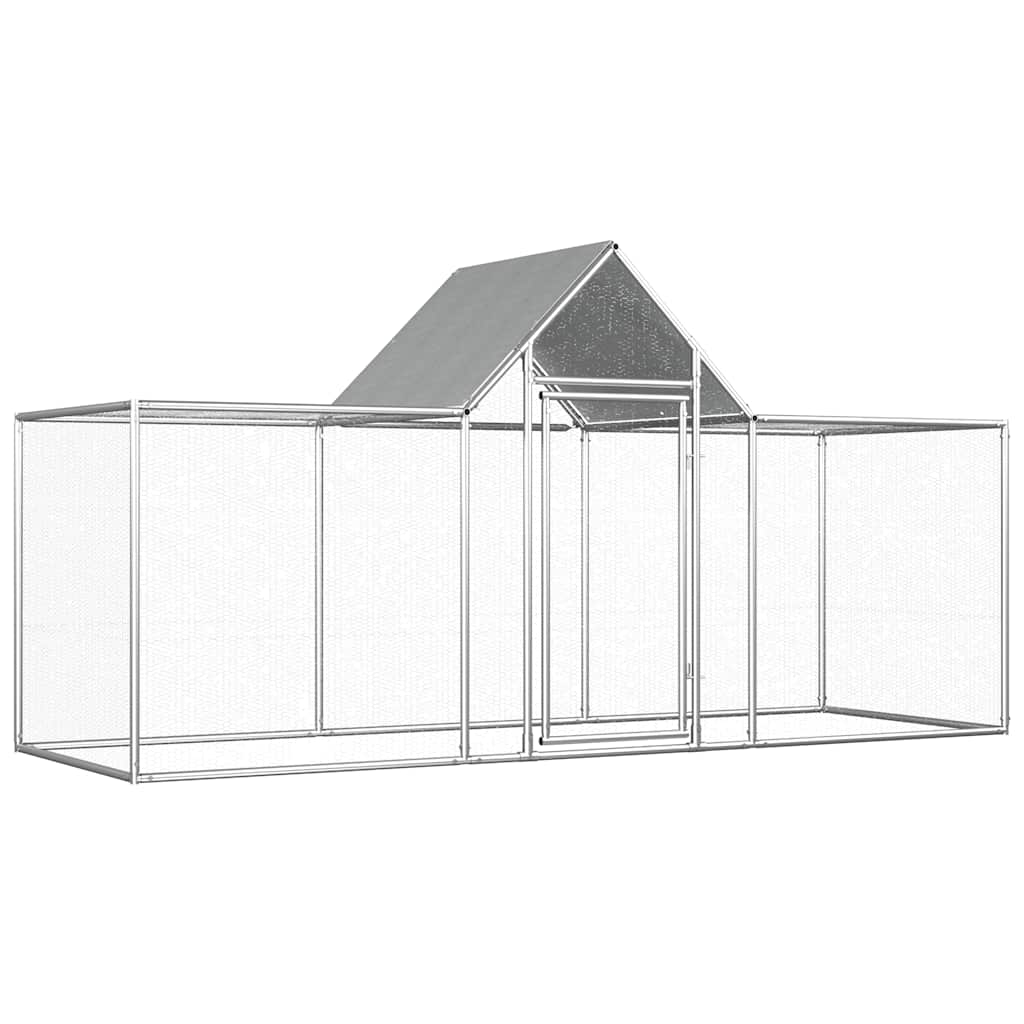 vidaXL Kurín 3x1x1,5 m, pozinkovaná oceľ