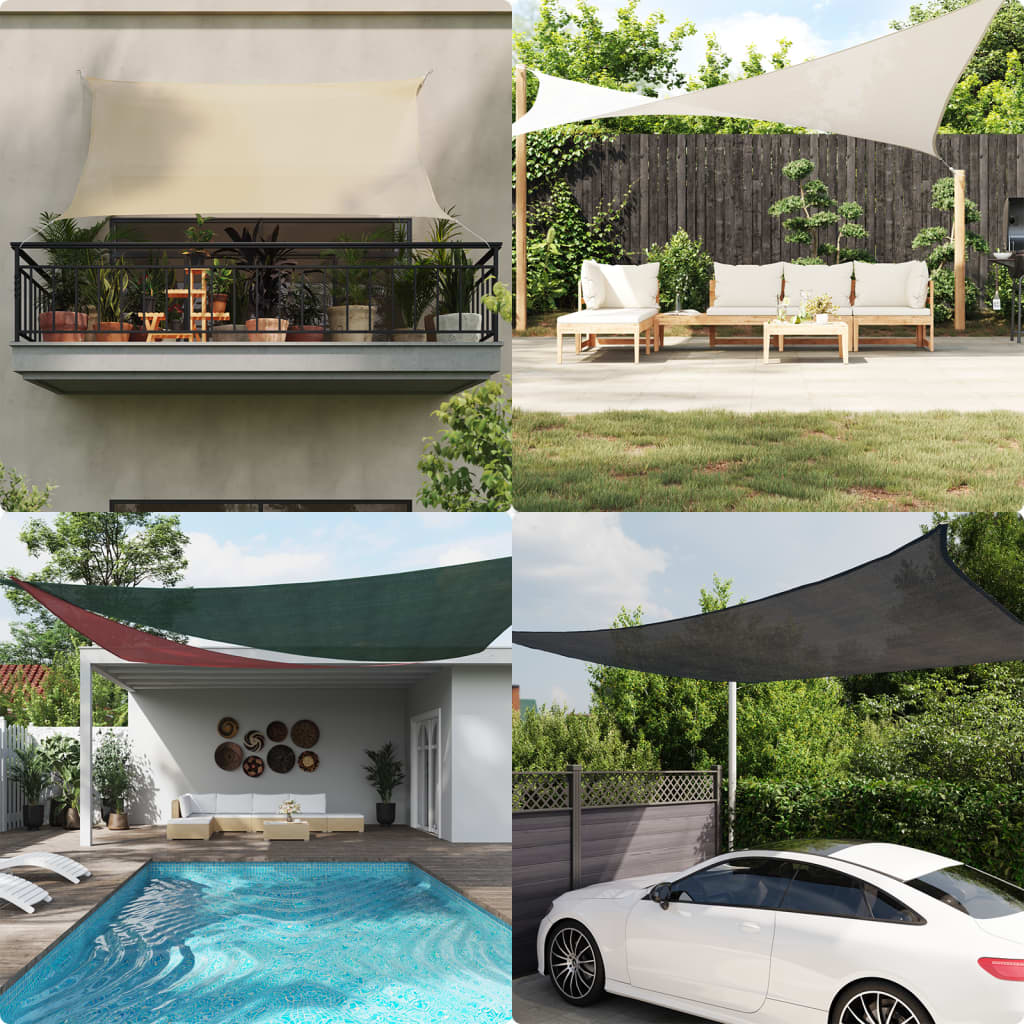 vidaXL Tieniaca plachta 160 g/m², biela 5x6 m, HDPE