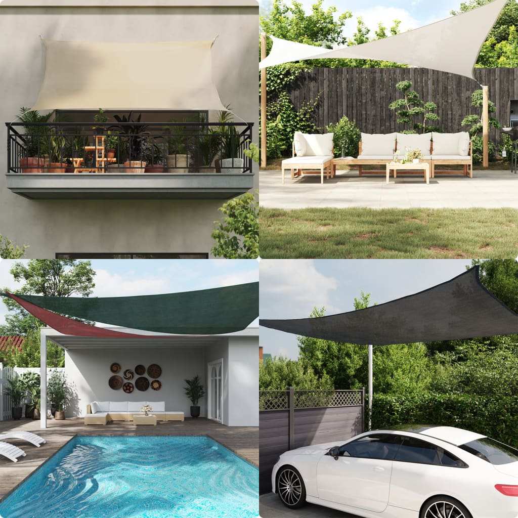vidaXL Tieniaca plachta 160 g/m² biela 4x7 m HDPE