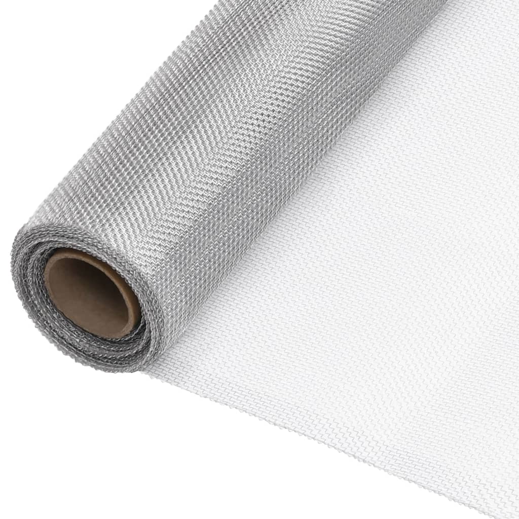 vidaXL Sieť proti hmyzu hliník 112x2000 cm strieborná
