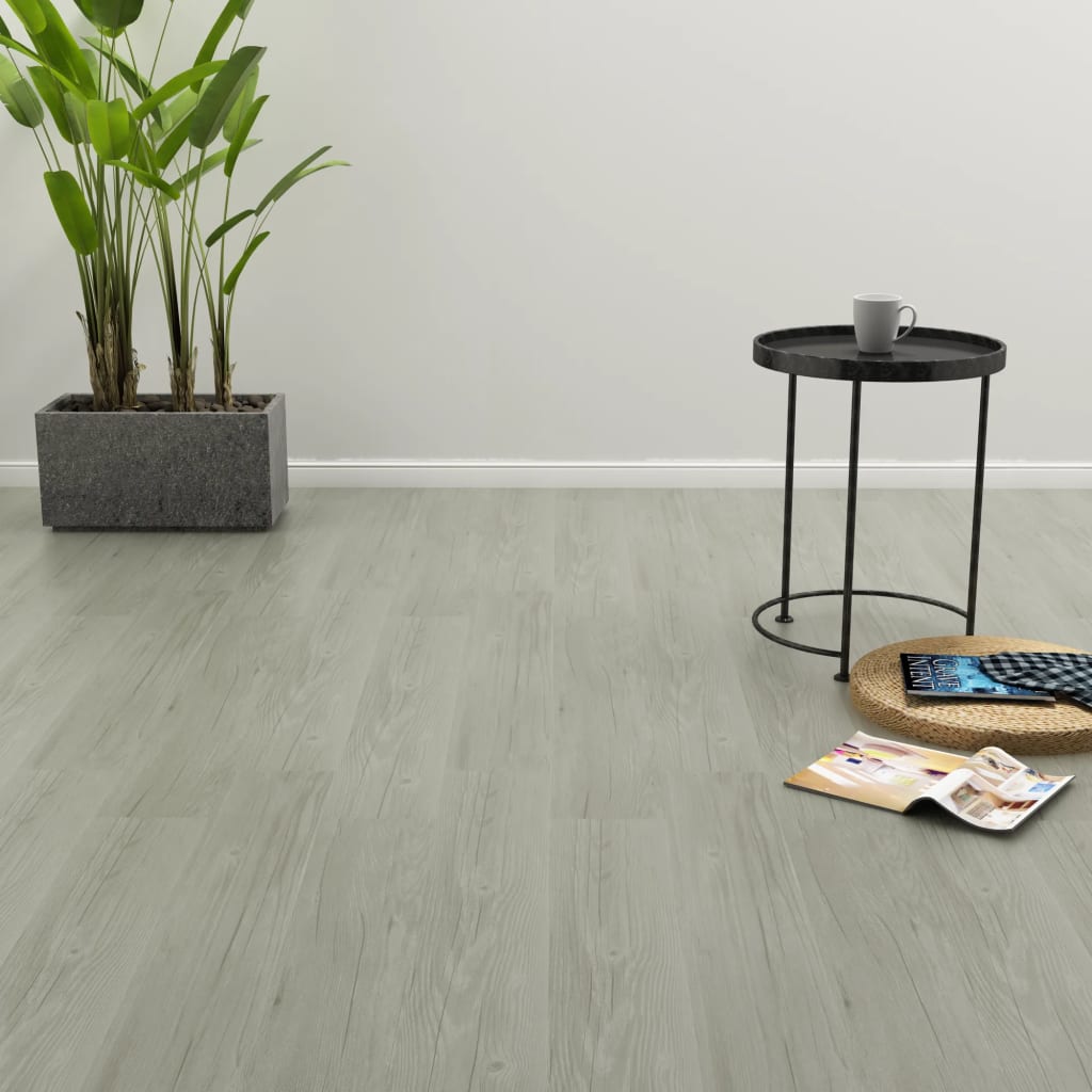 vidaXL Samolepiace podlahové dosky 4,46 m², 3 mm, PVC, sivé