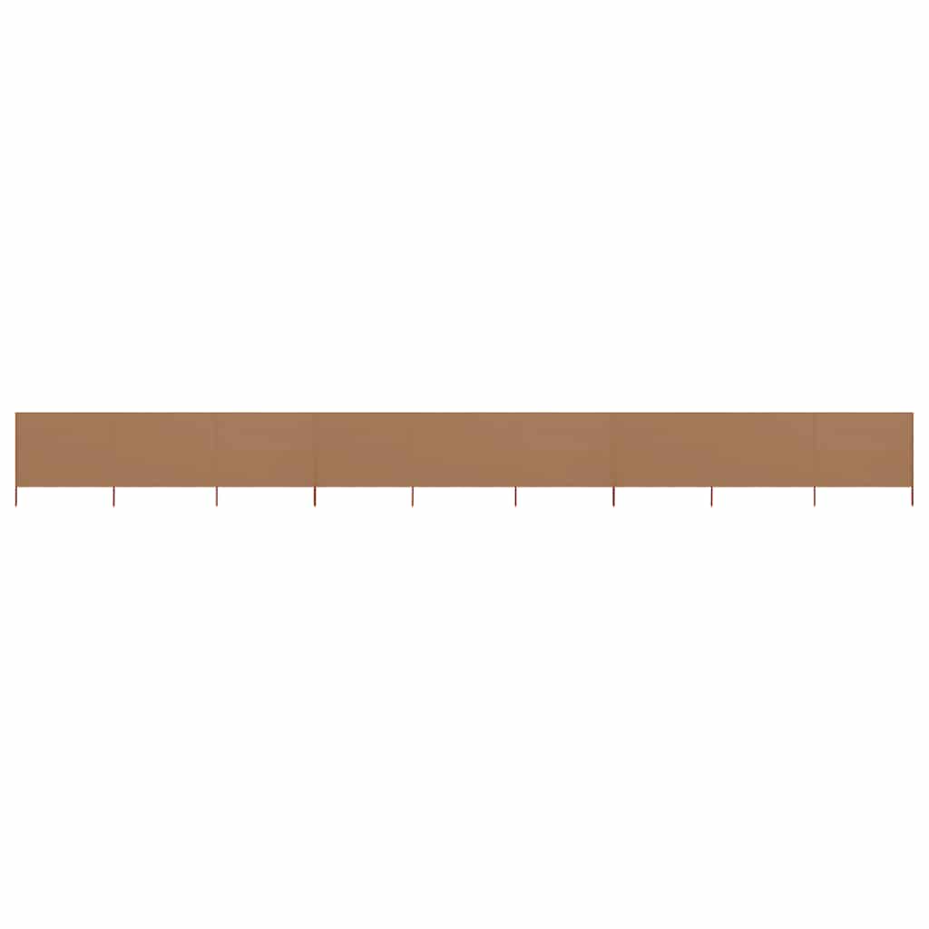 vidaXL 9-panelová zábrana proti vetru látková 1200x120 cm sivo-hnedá